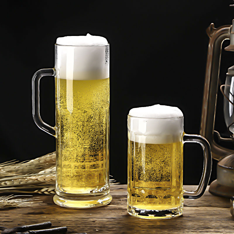 Slim Design 600ml Glass Beer Cups with Custom Logo Printing Buy glass