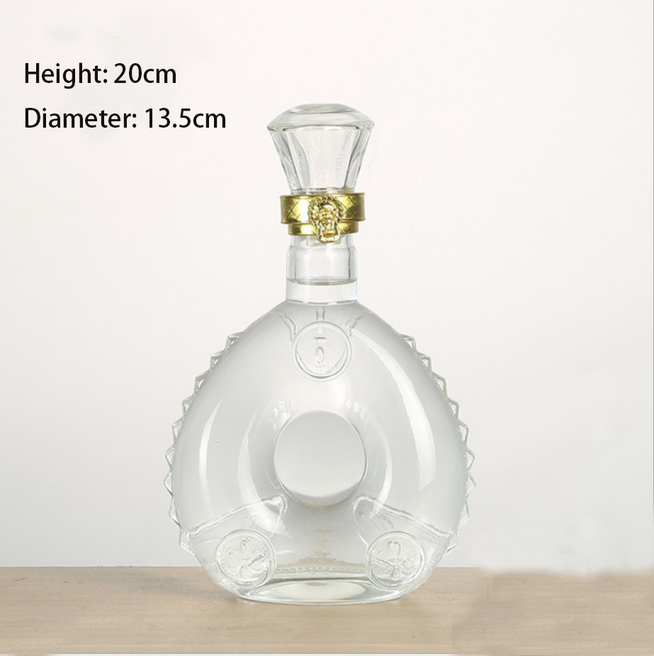 Luxury Glass Crystal Wine Bottles with Glass Lids 500ml Nordic Style