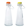 Glass Milk Juice Beverage Bottles With Sealed Handle Caps 500ml 1000ml