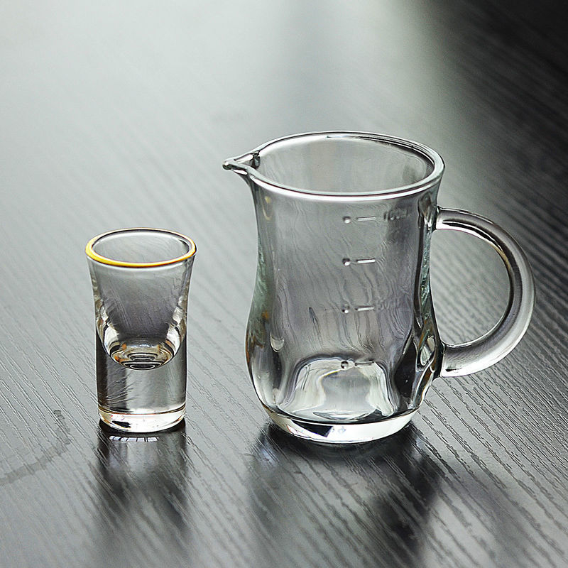 4oz Whiskey Shot Glasses Lead-free Crystal Glass Triple Pitcher